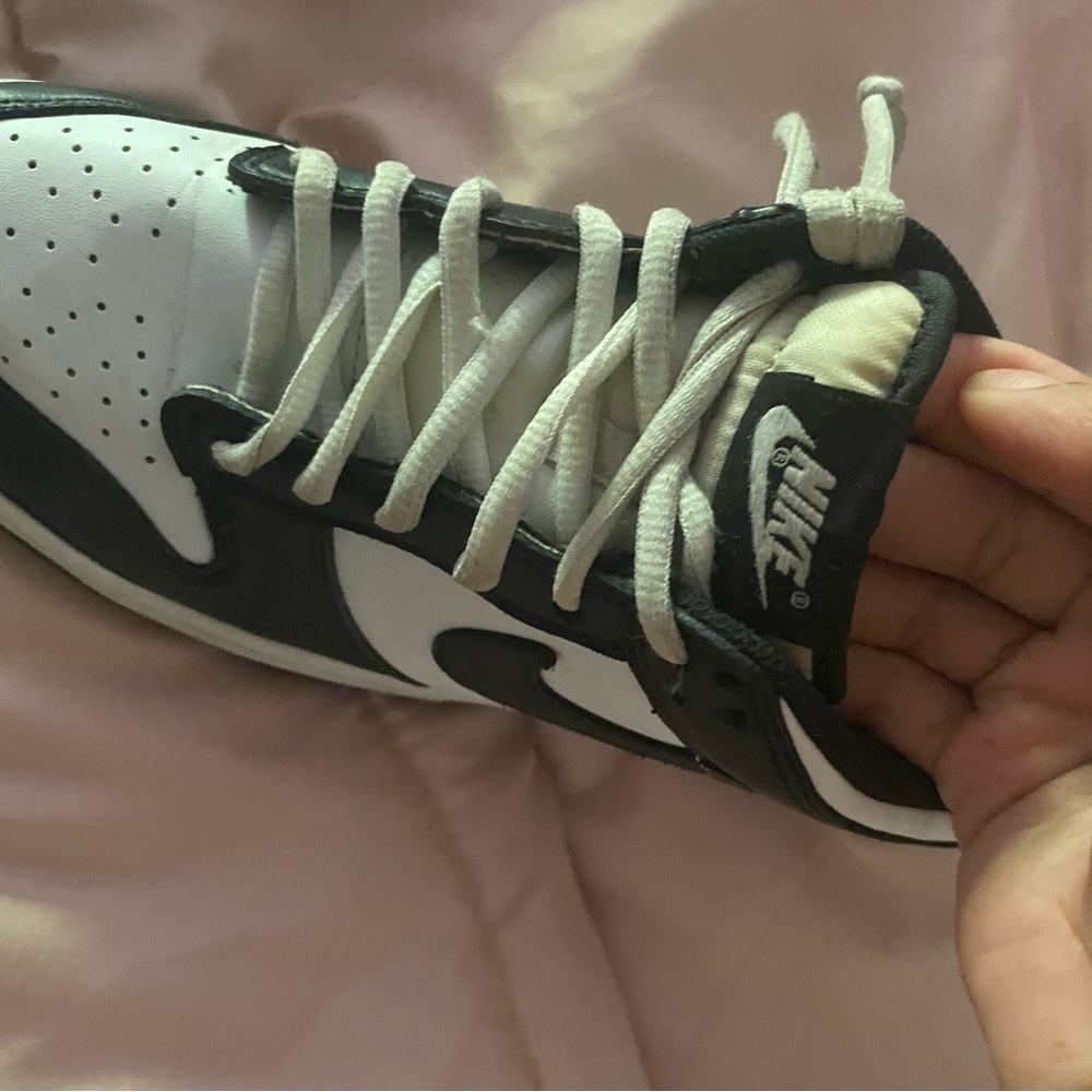 Nike Black and White Dunk Low Sneakers
